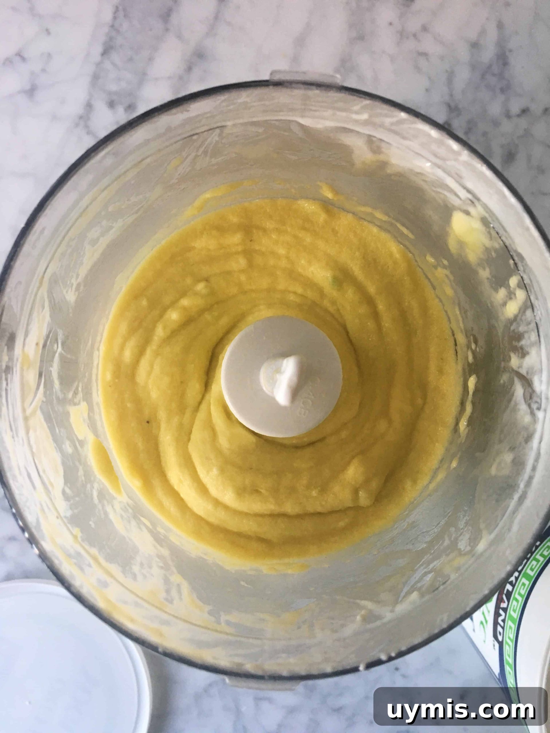 Mango Breakfast Smoothie Bowl Recipe 4 Blended mangoes and bananas that has a soft serve texture