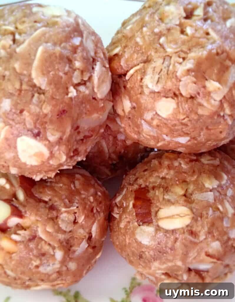 Gluten-Free Protein Balls Recipe: High-Fiber No-Bake Snack 3 a stack of yummy Amish homemade protein balls.