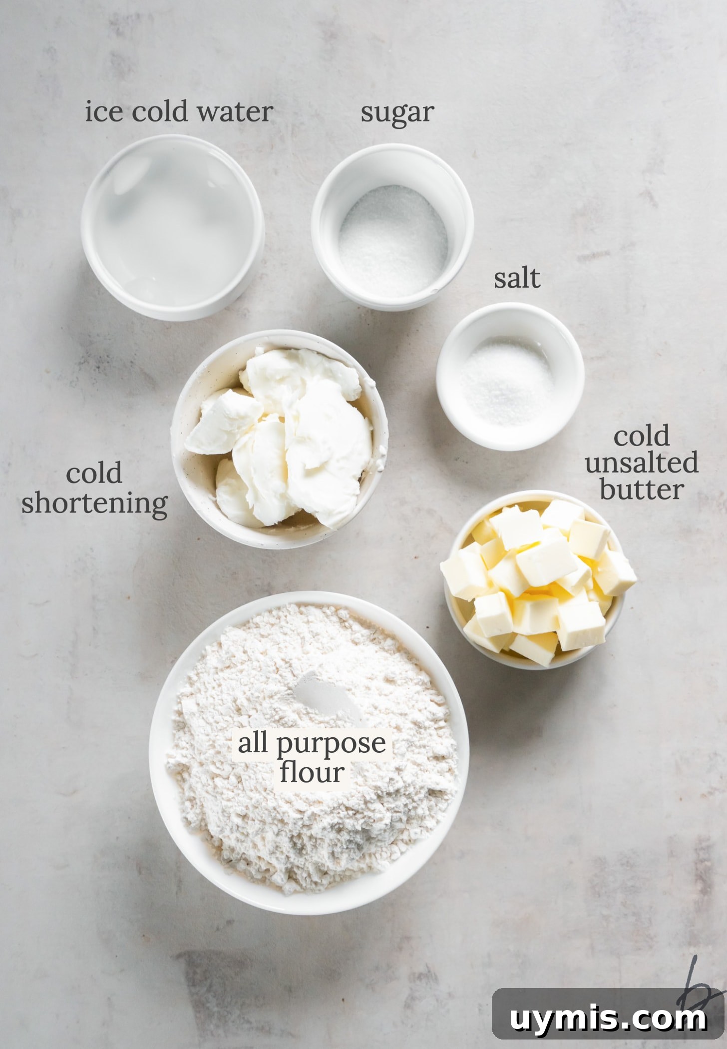 homemade pie crust ingredients.