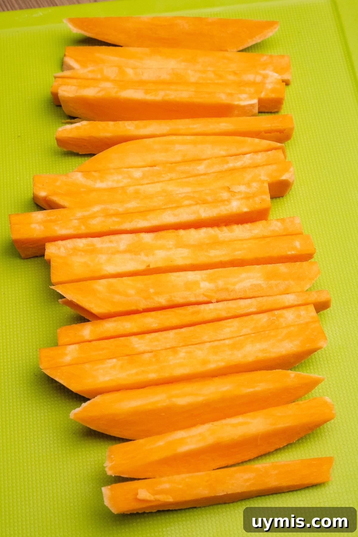 Crispy Air Fryer Sweet Potato Fries 16 One large sweet potato chopped into twenty two fries.