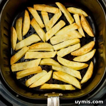 Homemade crispy chips cooked in a air fryer