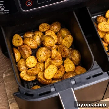 Air Fryer Baby Potatoes season with olive oil and piri piri
