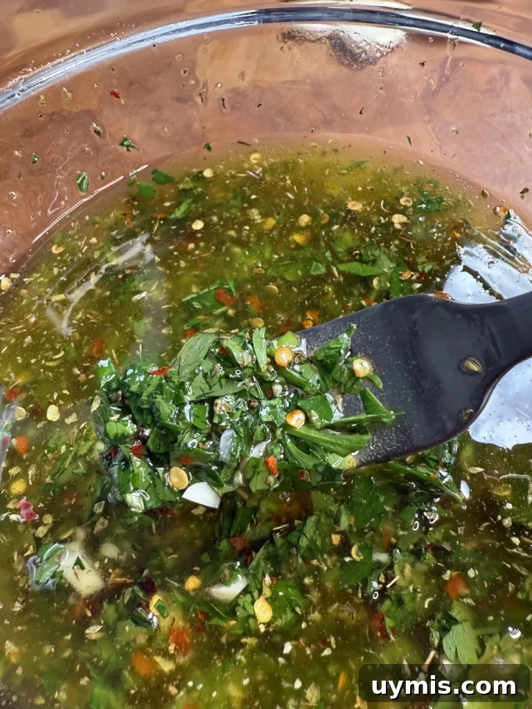 chimichurri in a bowl
