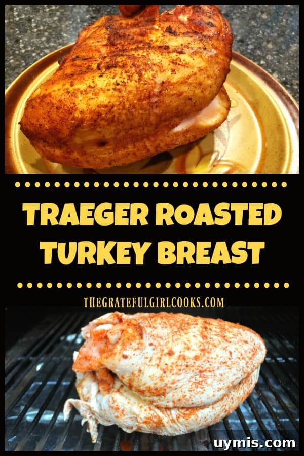 Traeger Roasted Turkey Breast Traeger roasted turkey breast recipe image for saving