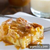 Eggnog Croissant Bread Pudding with Caramel Syrup 6 Eggnog Croissant Bread Pudding with Caramel Eggnog Syrup.