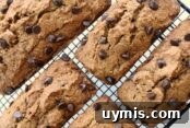 Pumpkin Chocolate Chip Cookies Made with Cake Mix 10 pumpkin chocolate chip bread on a cooling rack