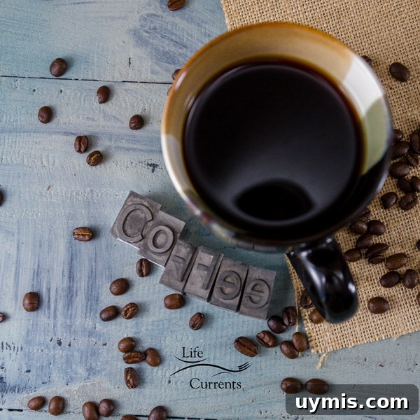 A cup of coffee on a table