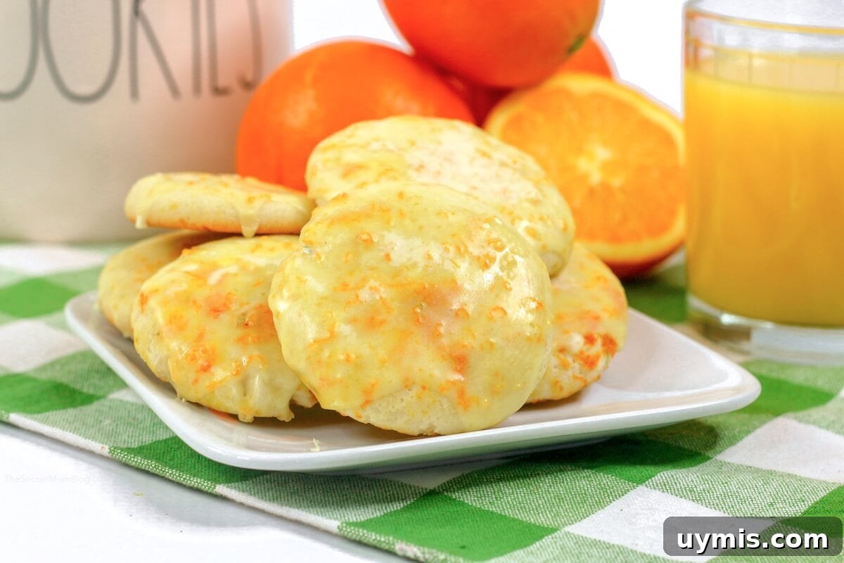 Zesty Orange Juice Cookie Recipe with Citrus Glaze 4 orange cookies with oranges and orange juice