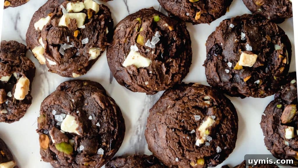 White Chocolate Cherry Pistachio Brownie Mix Cookies 3 brownie mix cookies from above