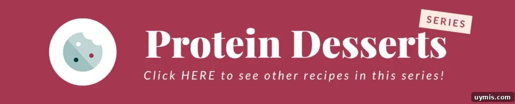 Chocolate Brownie Protein Ice Cream Recipe for the Creami 3 The logo for protein desserts on a red background.