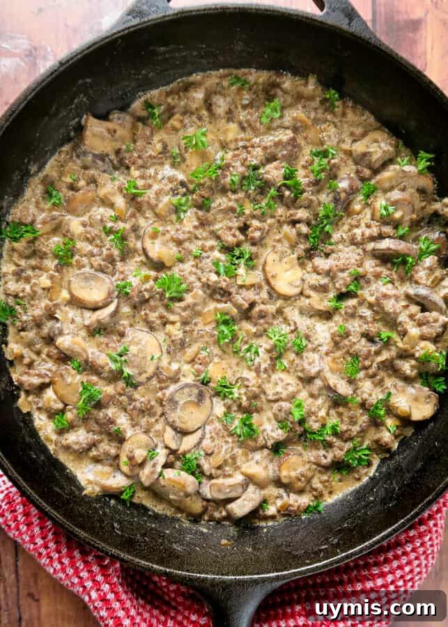 Creamy Ground Beef Stroganoff with Greek Yogurt 3 Creamy Ground Beef Stroganoff with Greek Yogurt