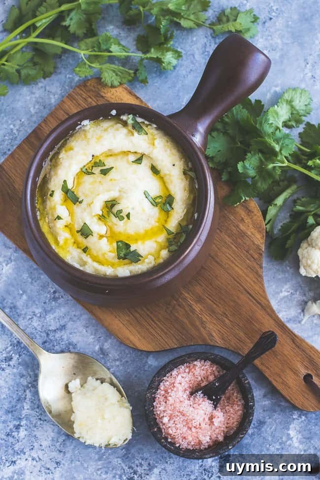 Creamy Keto Mashed Cauliflower 2 keto mashed cauliflower