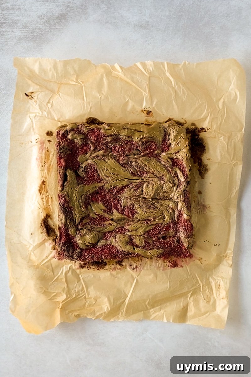SunButter and Jelly Brownies 5 SunButter & Jelly Brownies baked on parchment paper