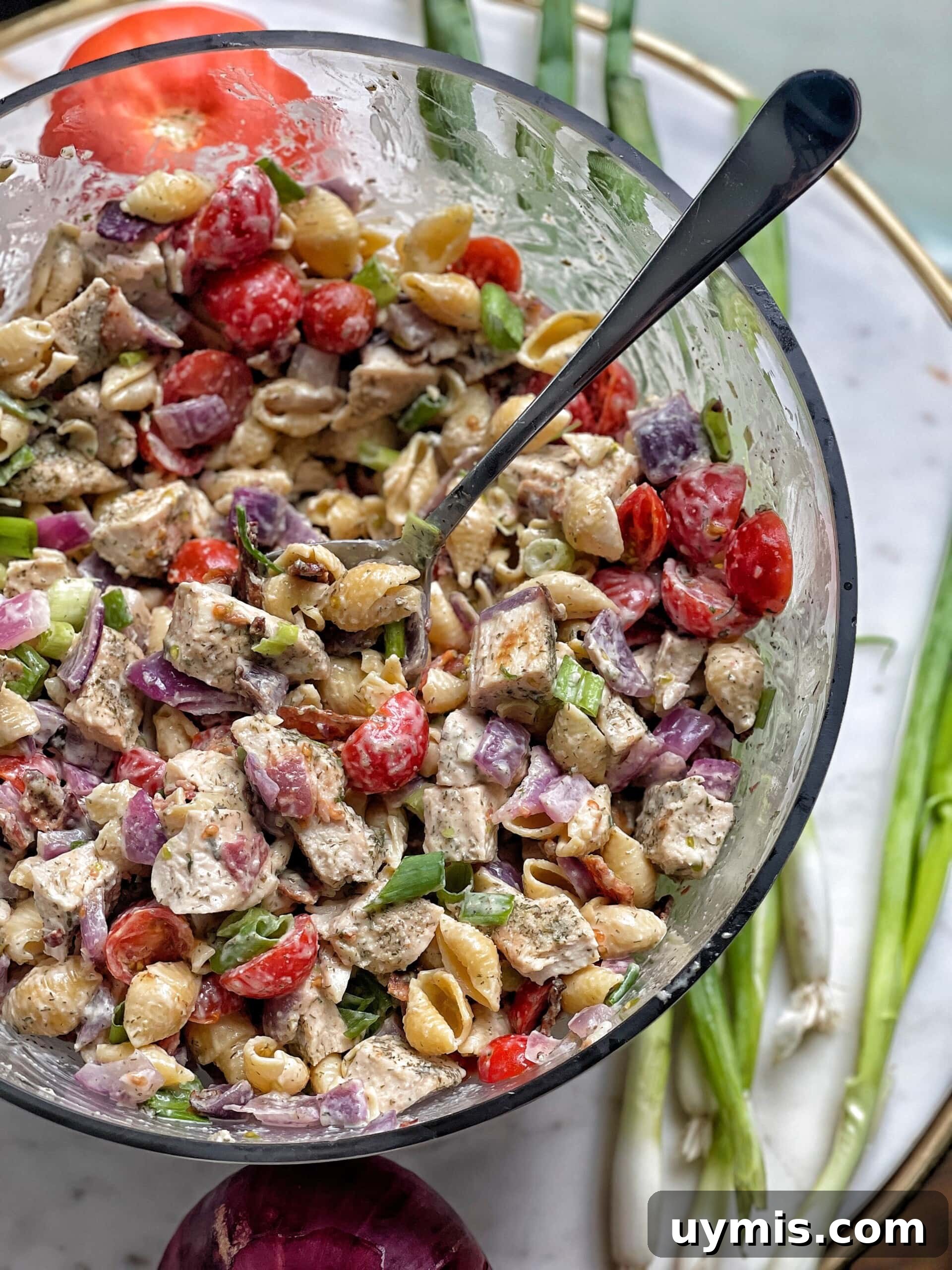 Bacon Ranch Chicken Pasta Salad Recipe 5 bacon ranch pasta salad