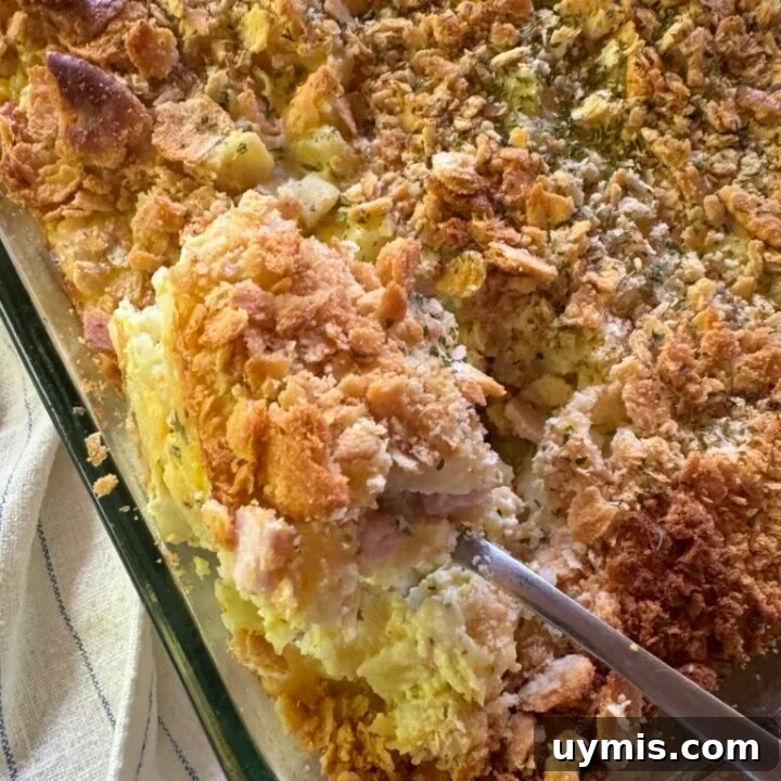 Eggs Benedict Hash Brown Casserole.