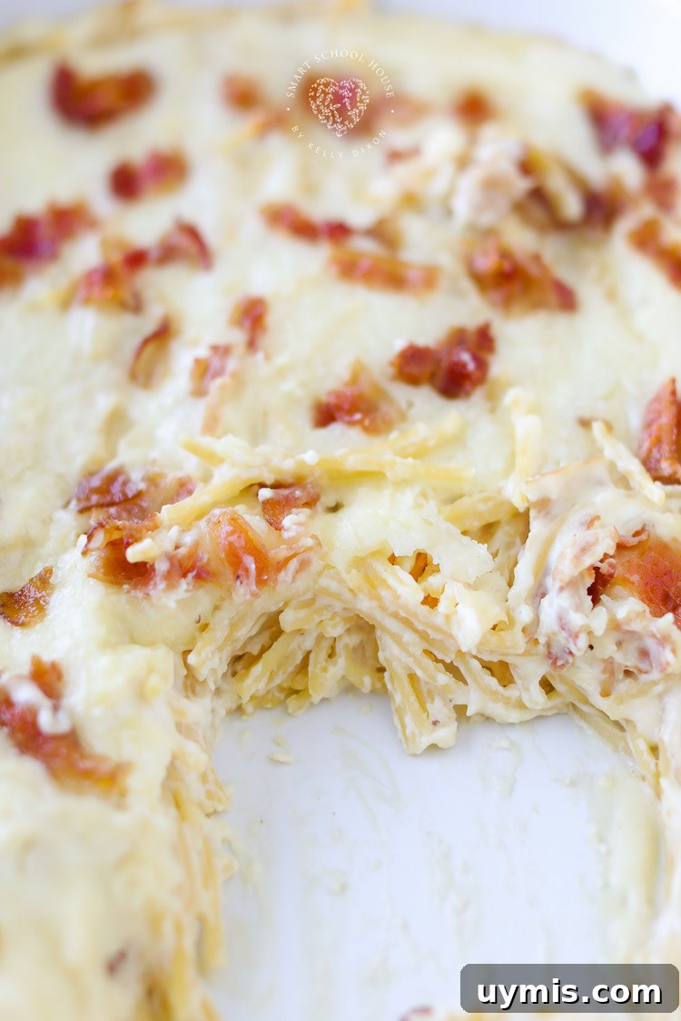 Creamy Bacon and Cream Cheese Spaghetti Recipe 3 My incredibly rich and decadent Bacon Cream Cheese Spaghetti is a delicious pasta recipe loaded with bacon and an addicting cream cheese sauce!