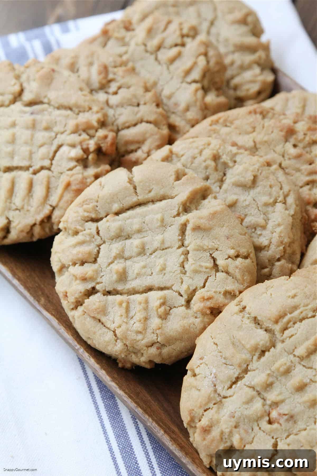 PEANUT BUTTER COOKIES tray of large peanut butter cookies