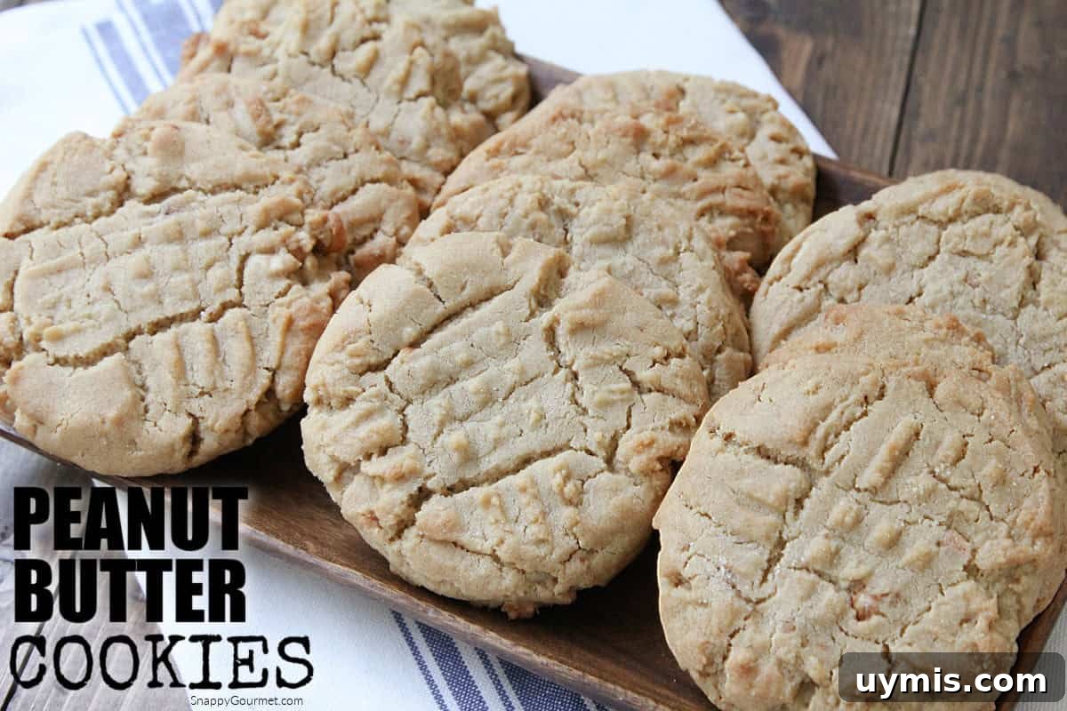 PEANUT BUTTER COOKIES tray of large peanut butter cookies