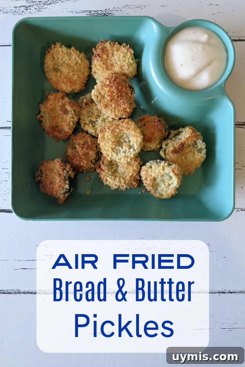air fried bread and butter pickles