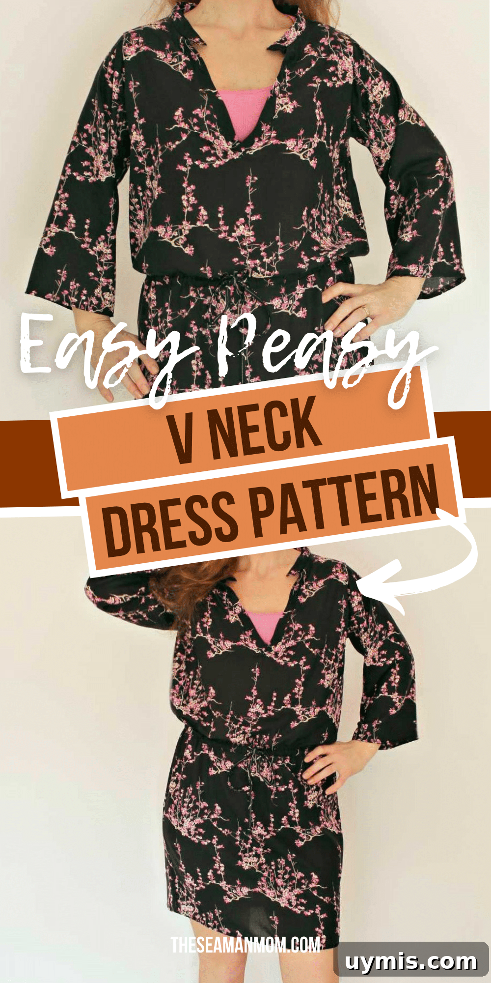 Sew a V Neck Dress Today in Sizes 6 to 16 5 V neck dress pattern