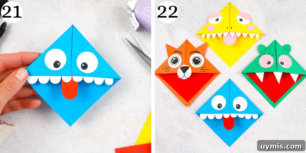 How to Make an Origami Corner Bookmark 14 origami corner bookmarks