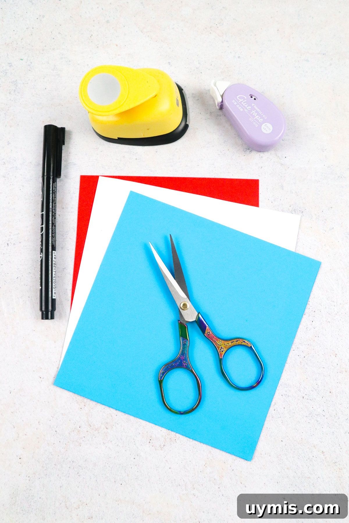 How to Make an Origami Corner Bookmark 3 craft supplies for origami bookmark