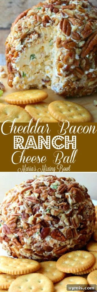 Cheddar Bacon Ranch Cheese Ball Recipe 10 Cheese ball ready to serve