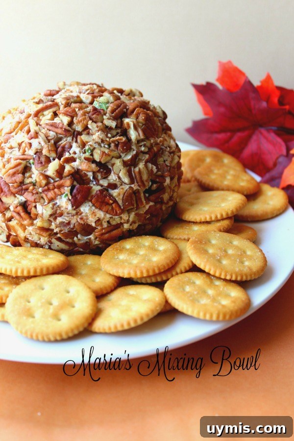 Cheddar Bacon Ranch Cheese Ball Recipe 3 Cheese ball close-up