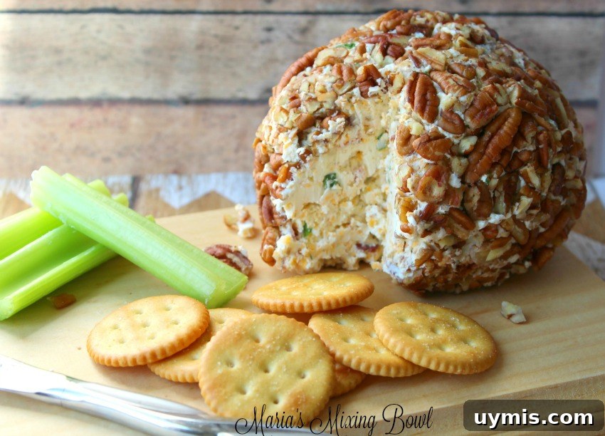 Cheddar Bacon Ranch Cheese Ball Recipe 4 Cheese ball on a plate