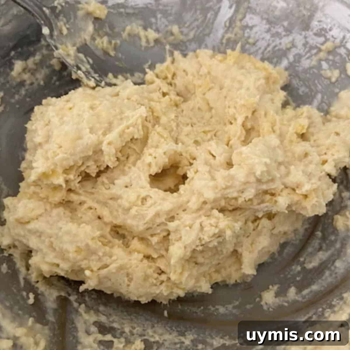 Dumpling dough in bowl.