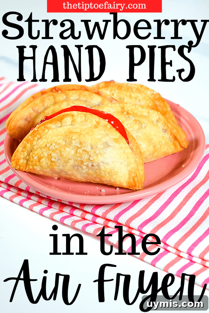 title image for strawberry hand pies in the air fryer