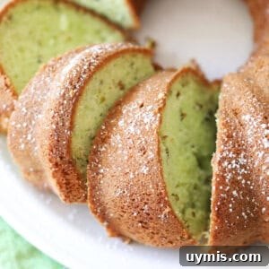 overhead pictures of sliced pistachio cake