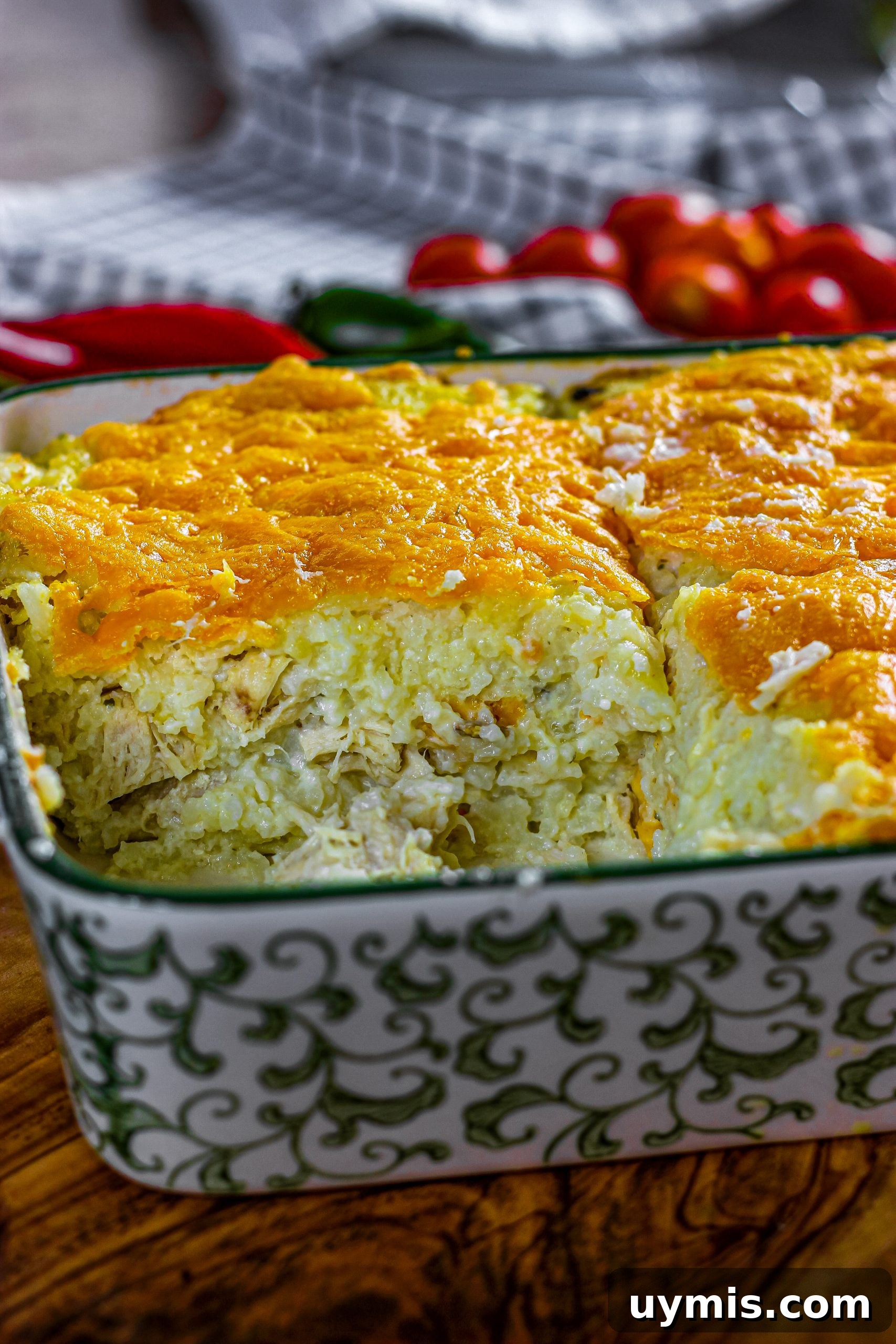 Creamy Chicken and Rice Casserole Recipe 7 Creamy chicken rice casserole serving