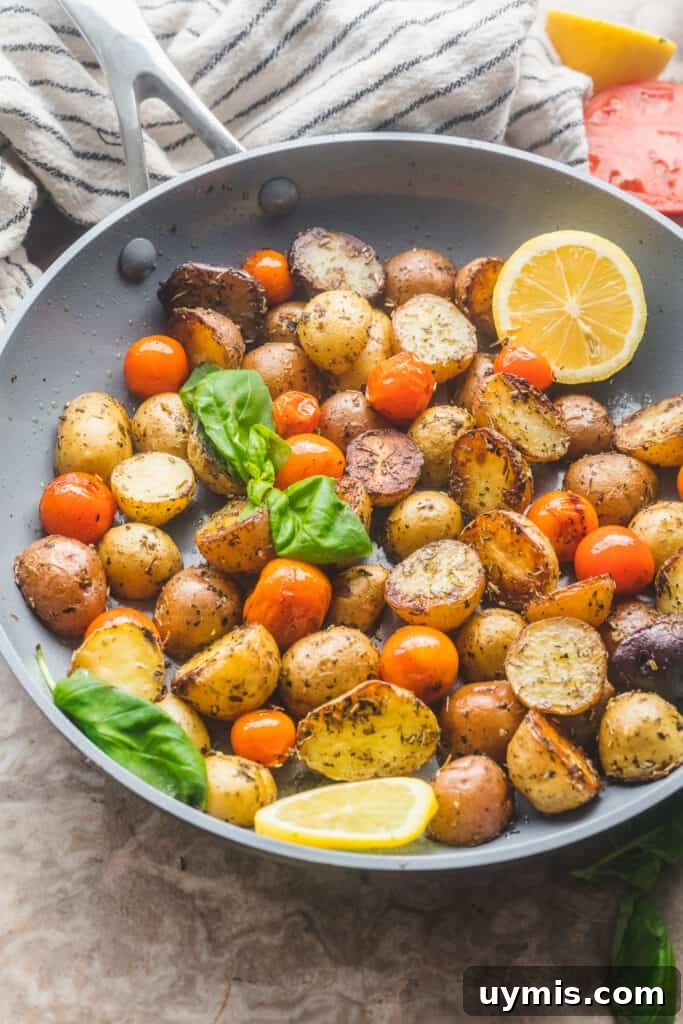 Caprese Grilled Chicken with Herb Roasted Potatoes 3 Herb Roasted Potatoes