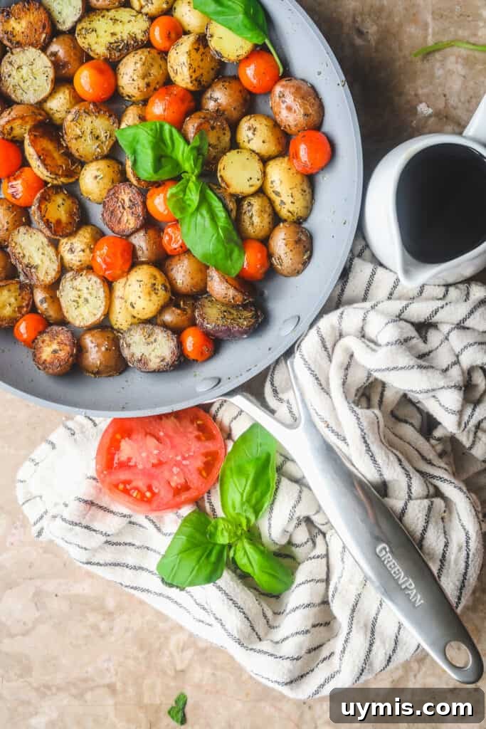 Caprese Grilled Chicken with Herb Roasted Potatoes 7 greenpan