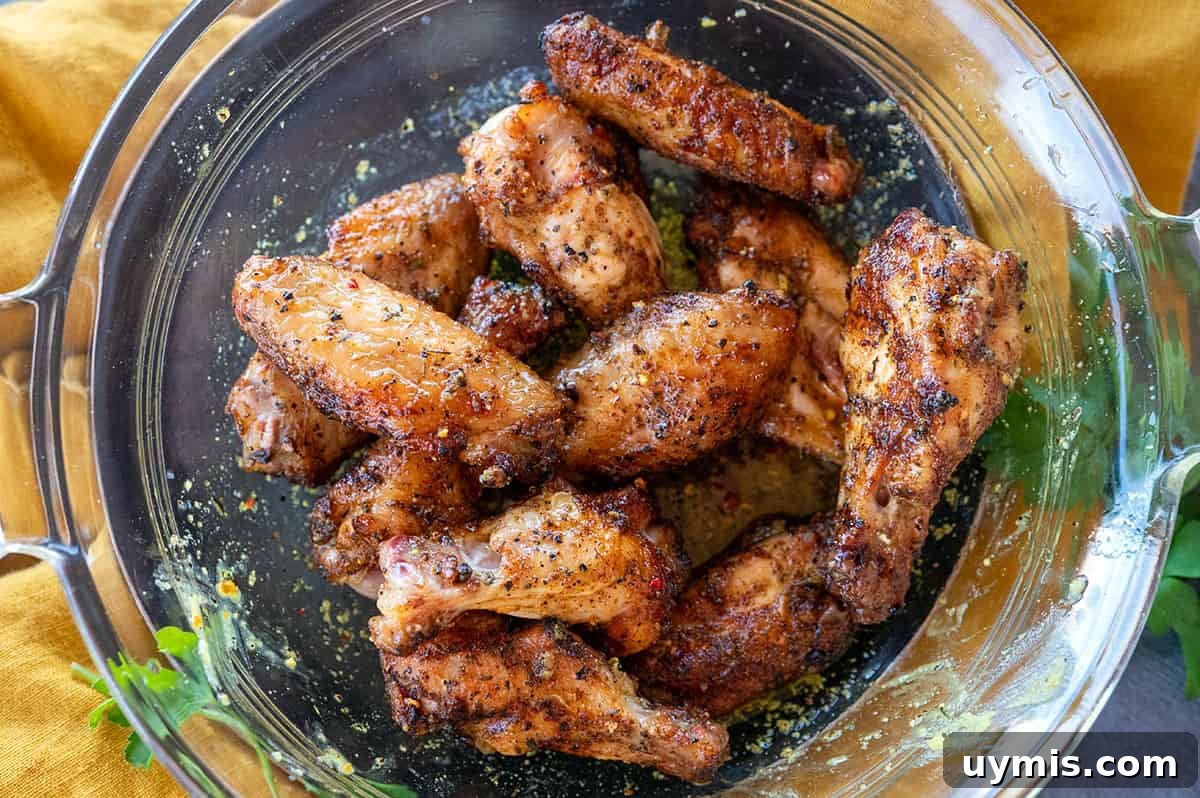 Crispy Grilled Lemon Pepper Chicken Wings Recipe 5 Platter of Lemon pepper chicken wings.