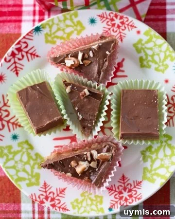 Crunchy Homemade Caramel Corn Recipe from Scratch 6 holiday toffee on a holiday plate