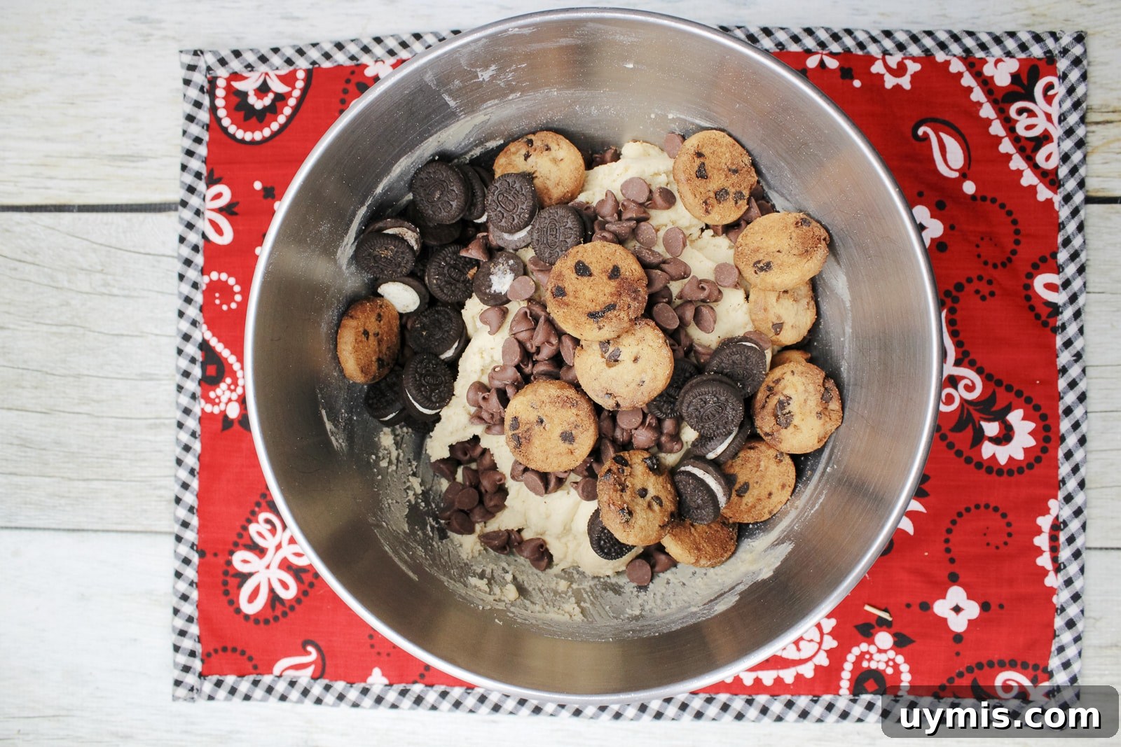 Cookie Monster Cookies: Fun Recipes for Kids 4 silver bowl with Cookie Monster cookie ingredients
