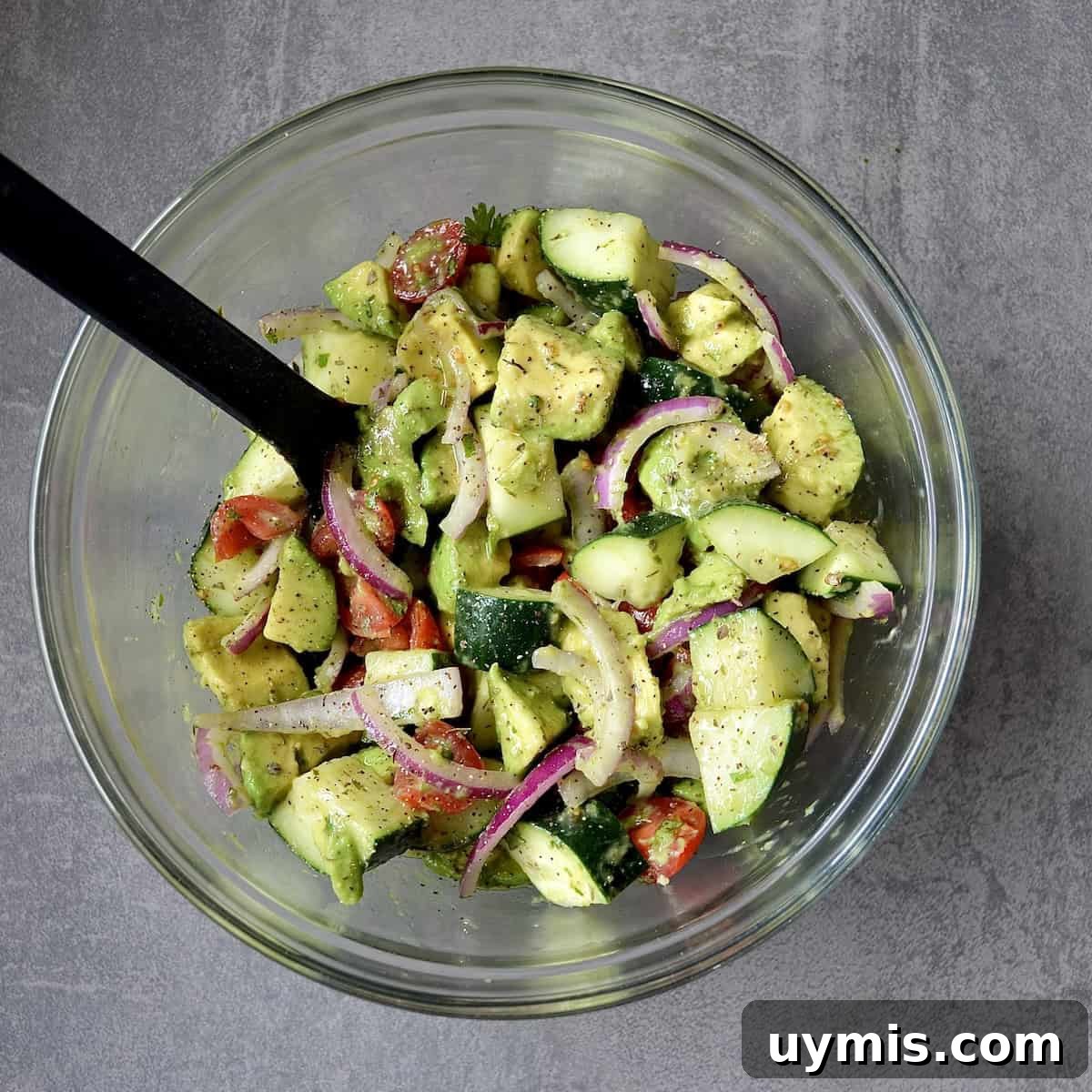 Mixed avocado cucumber salad