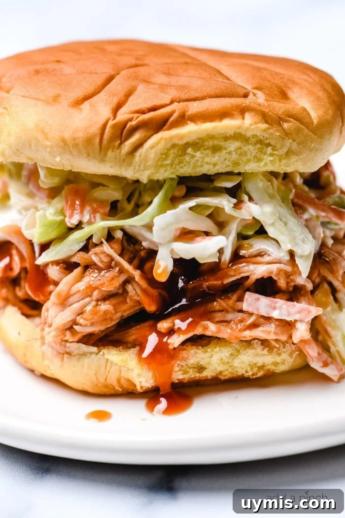 Weekly Meal Plan 132 with 7 Days of Family Dinners 3 BBQ Chicken Sandwiches make an easy and delicious meal! Made with shredded chicken tossed in a flavorful BBQ sauce! Always a favorite! // addapinch.com