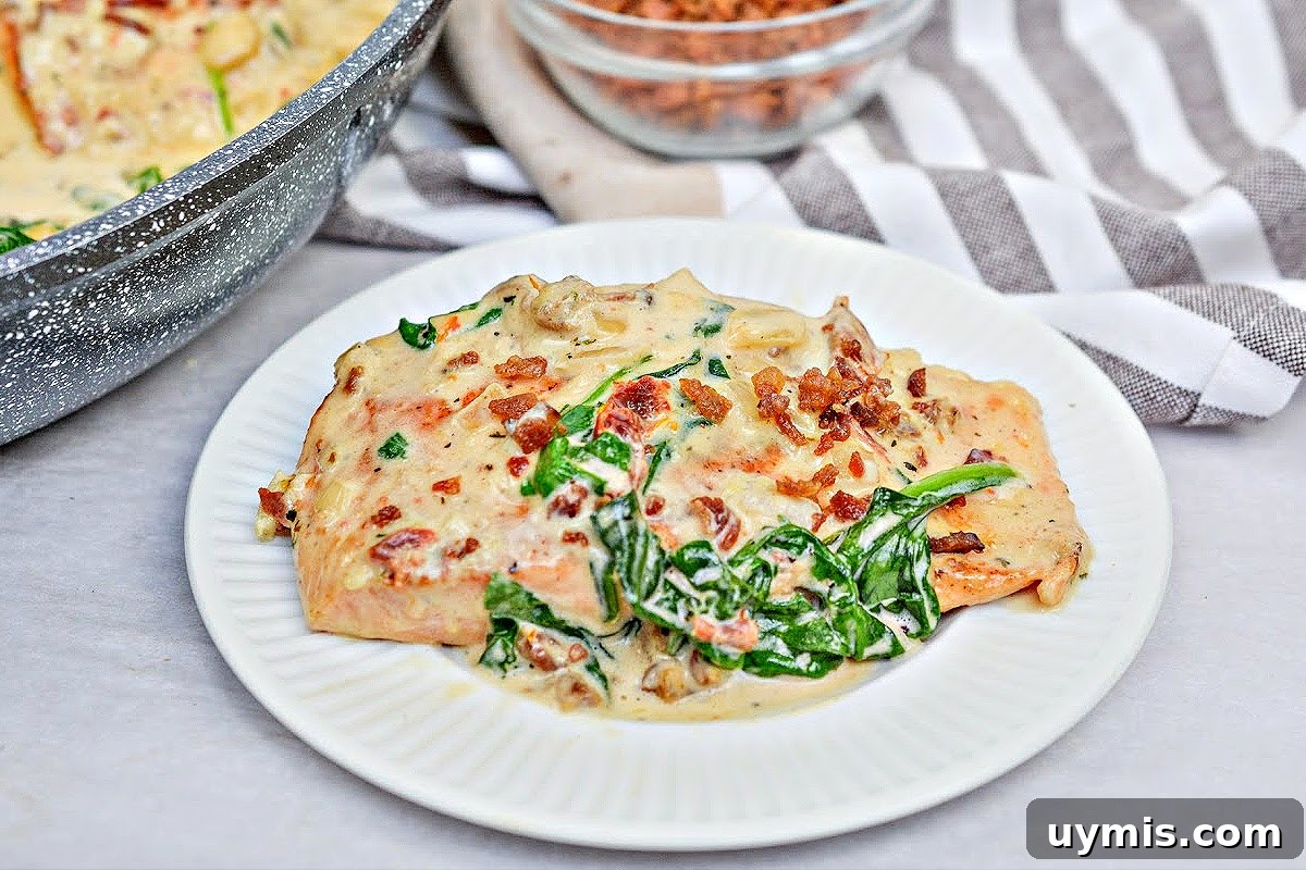 Creamy Keto Tuscan Salmon