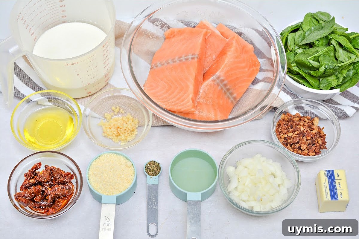 Creamy Keto Tuscan Salmon