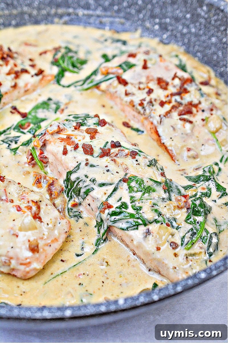 Creamy Keto Tuscan Salmon