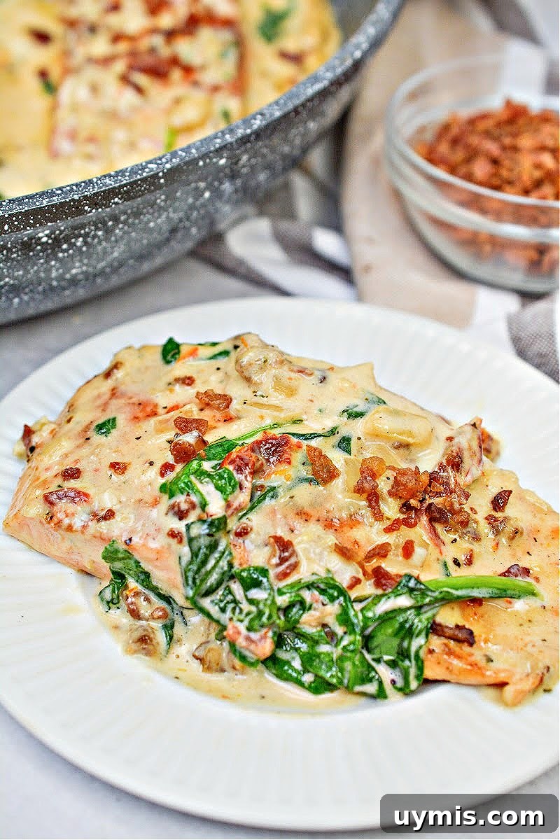 Creamy Keto Tuscan Salmon