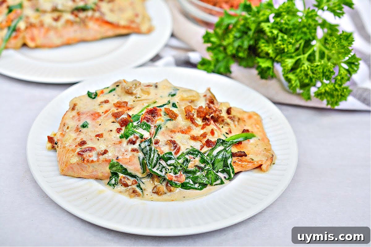 Creamy Keto Tuscan Salmon