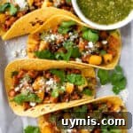 Chorizo Tacos with Salsa Verde