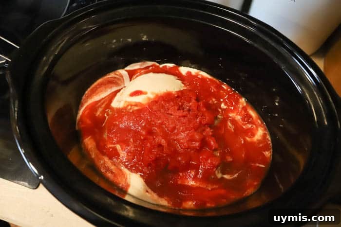 adding sauce to chicken