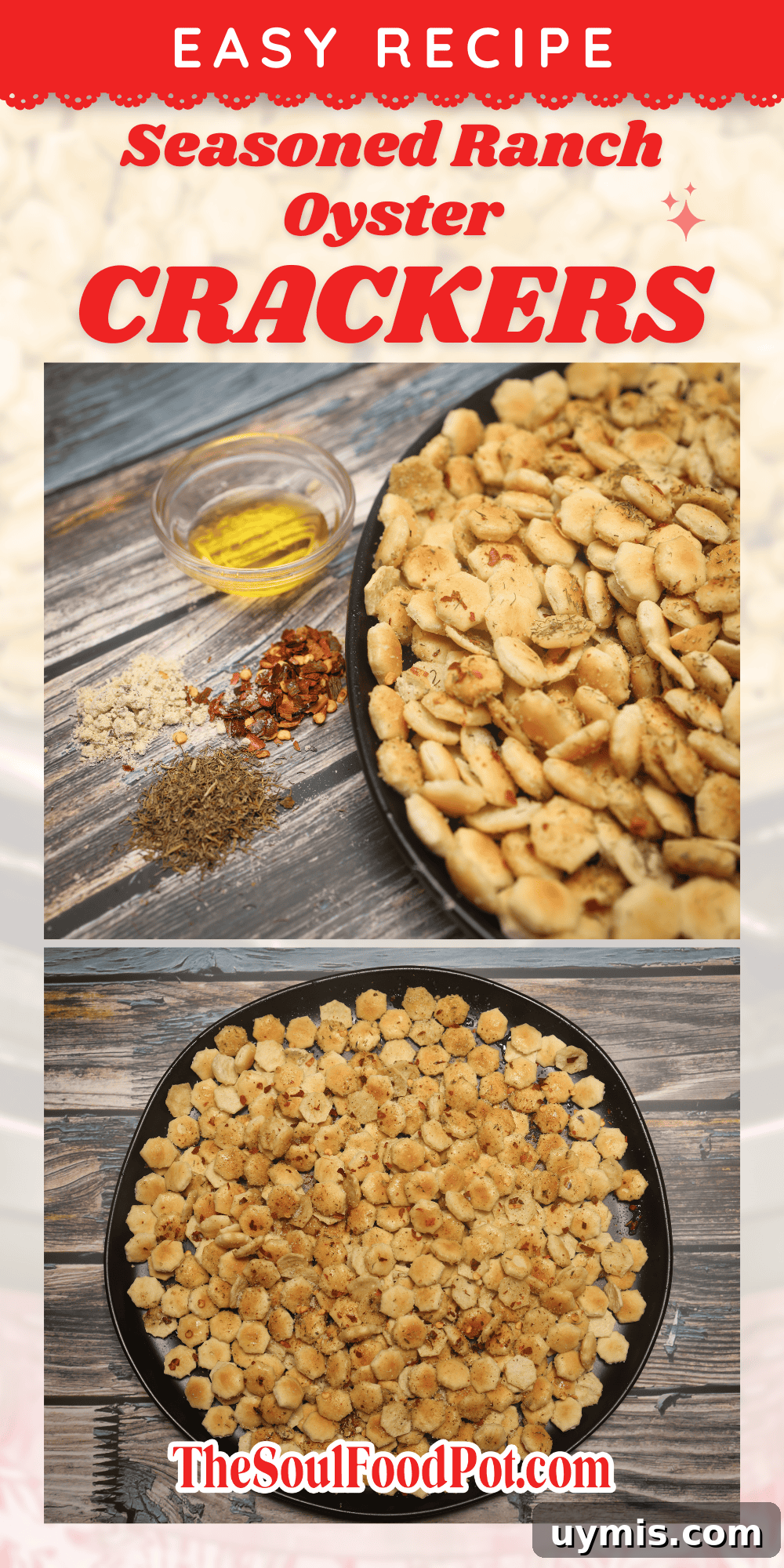 Ranch Seasoned Oyster Crackers Recipe 6 Easy seasoned ranch oyster crackers recipe