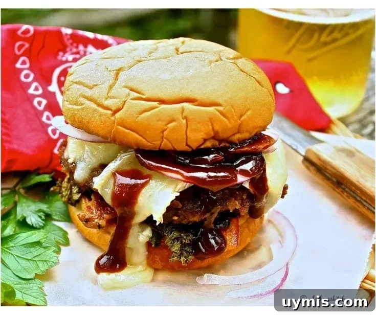 Gettin' Figgy With It Bacon Brie and Kale Sausage Burger