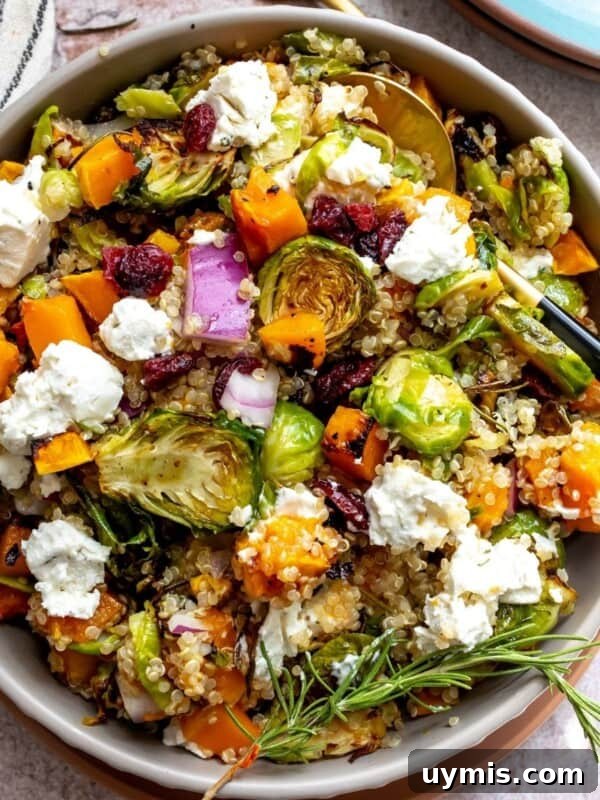 Crispy Honey Sriracha Brussels Sprouts 9 Butternut squash quinoa salad.